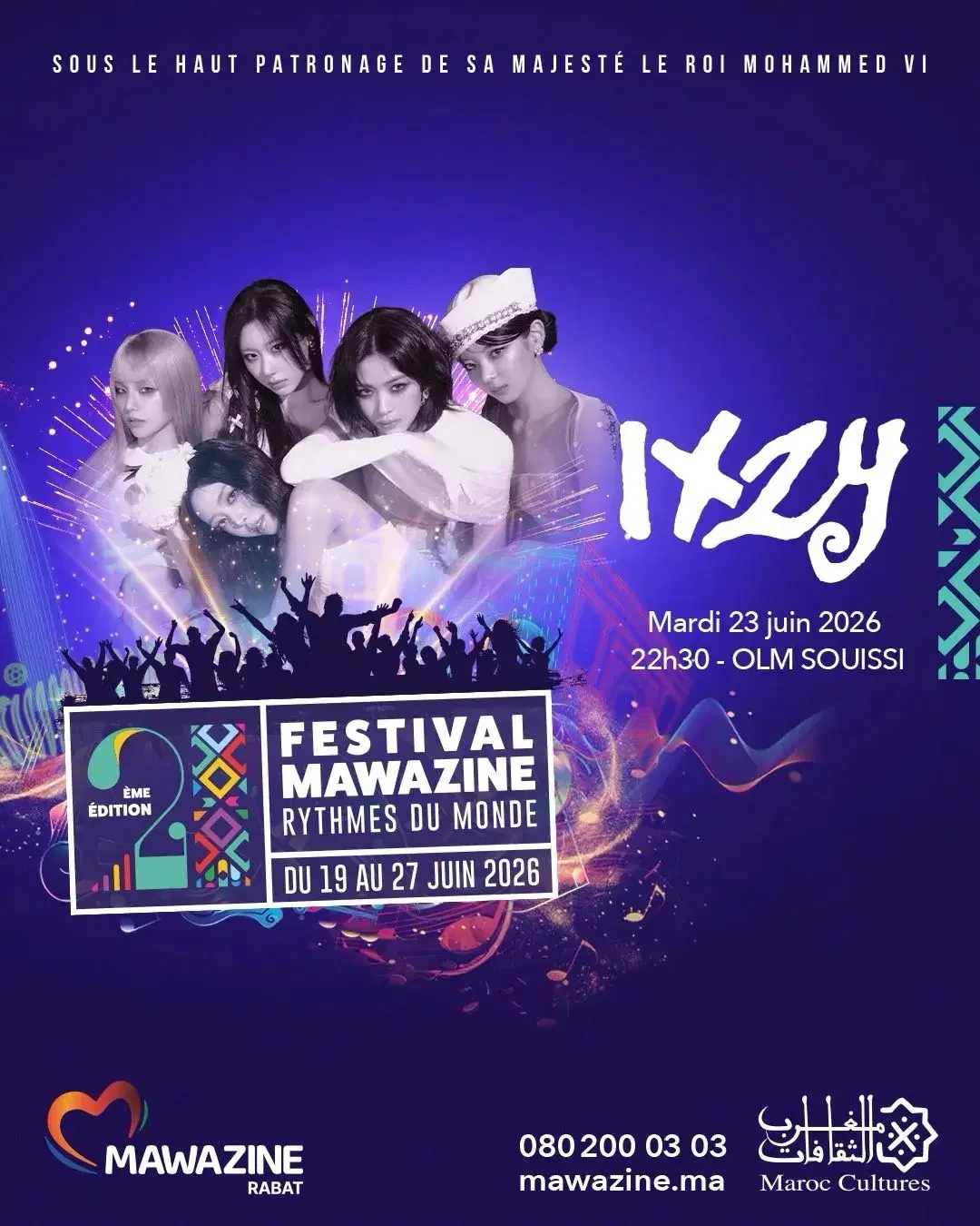 ITZY — headliners at Mawazine 2026 in Rabat, Morocco